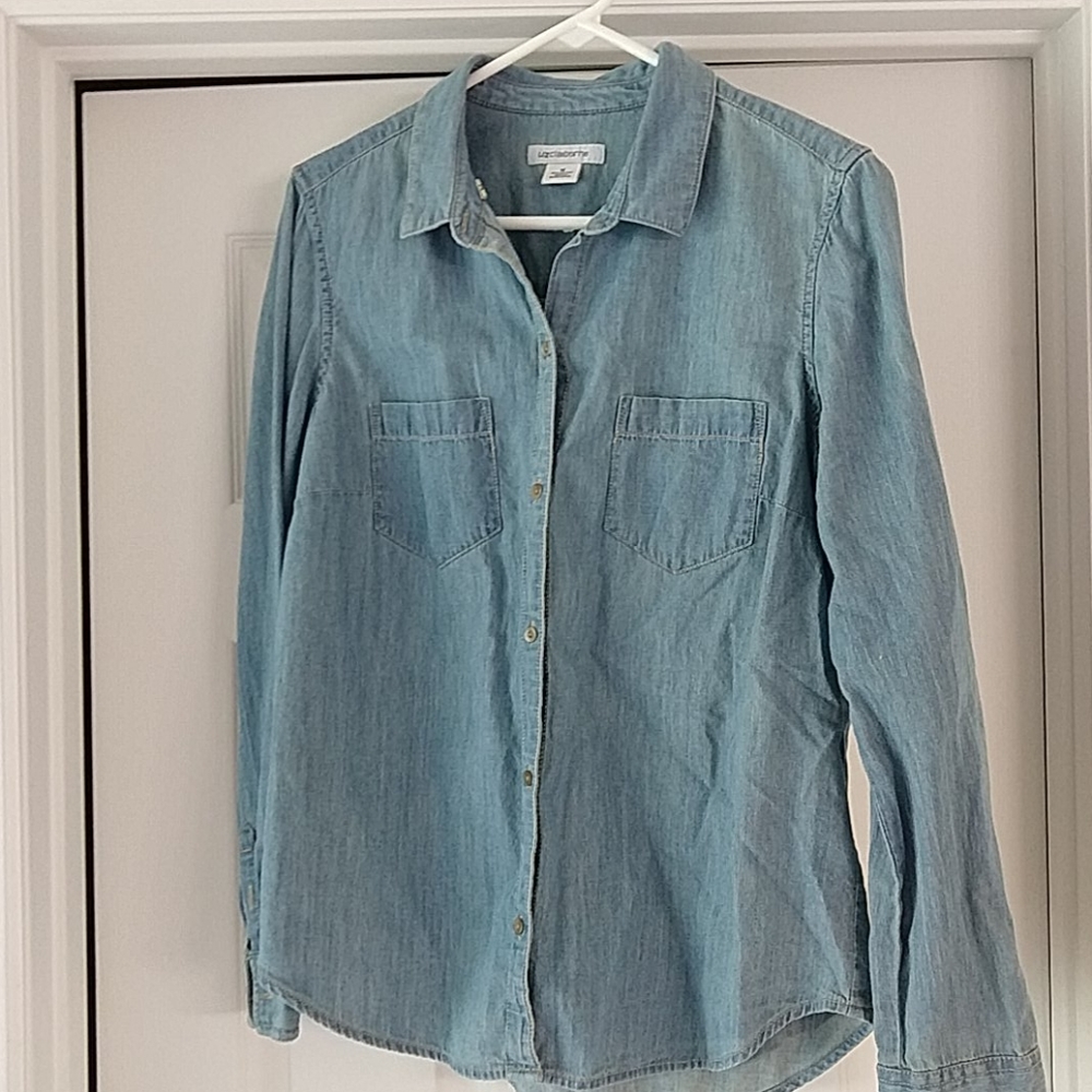 Denim button down